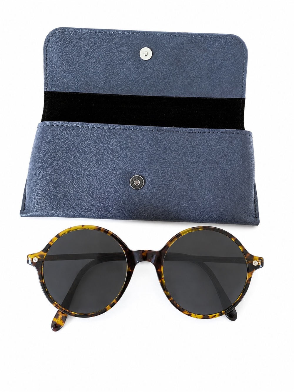 ba&sh Tortoiseshell Round Sunglasses with Case